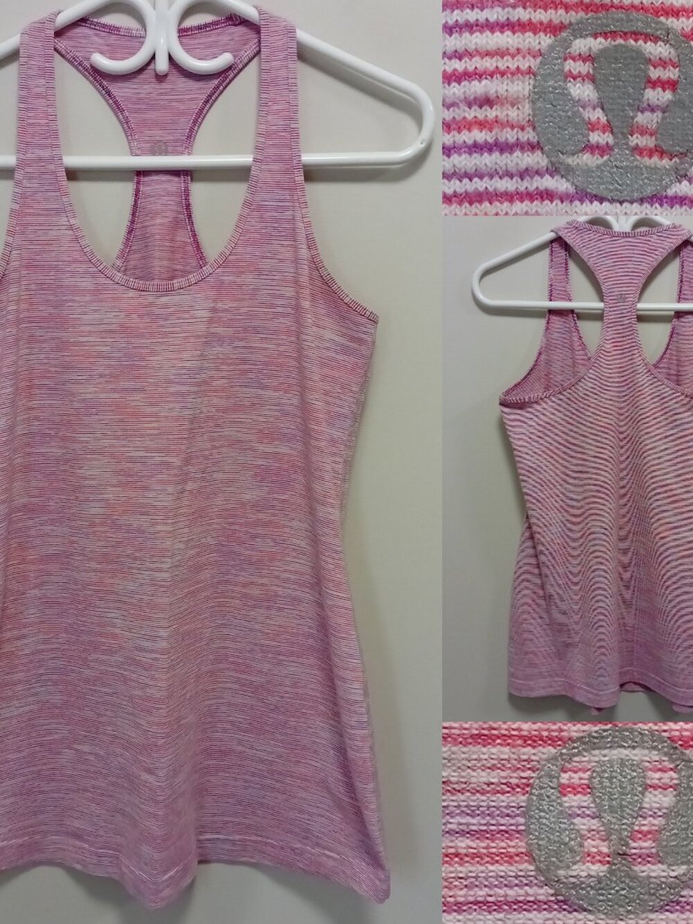 Lululemon Cool Racerback Wee Are From Space White April Multi Pink 8 Medium